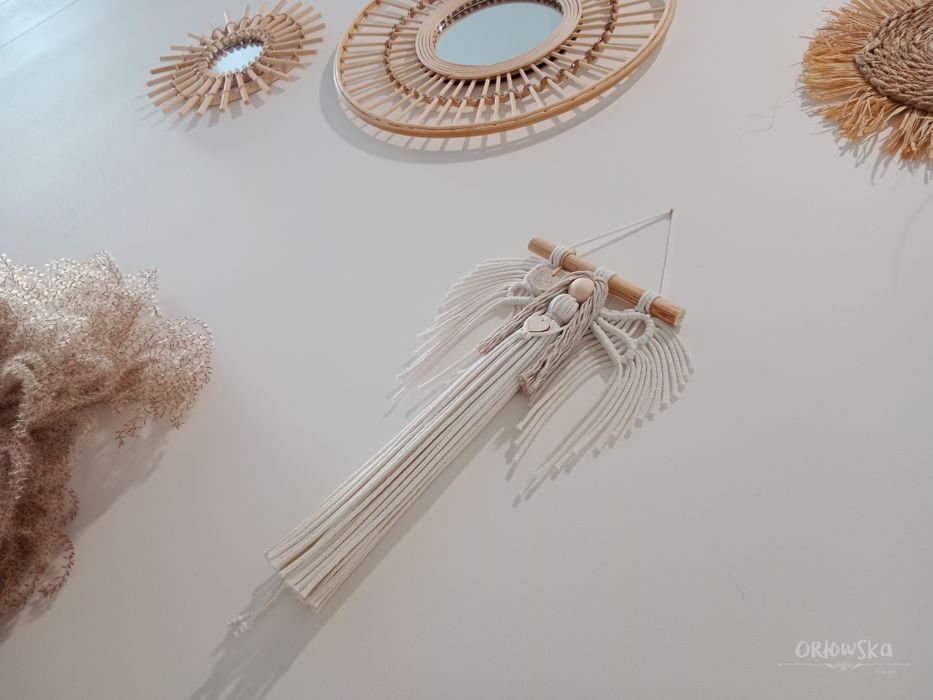 Makrama anioł stróż ozdoba zawieszka boho prezent ze sznurka