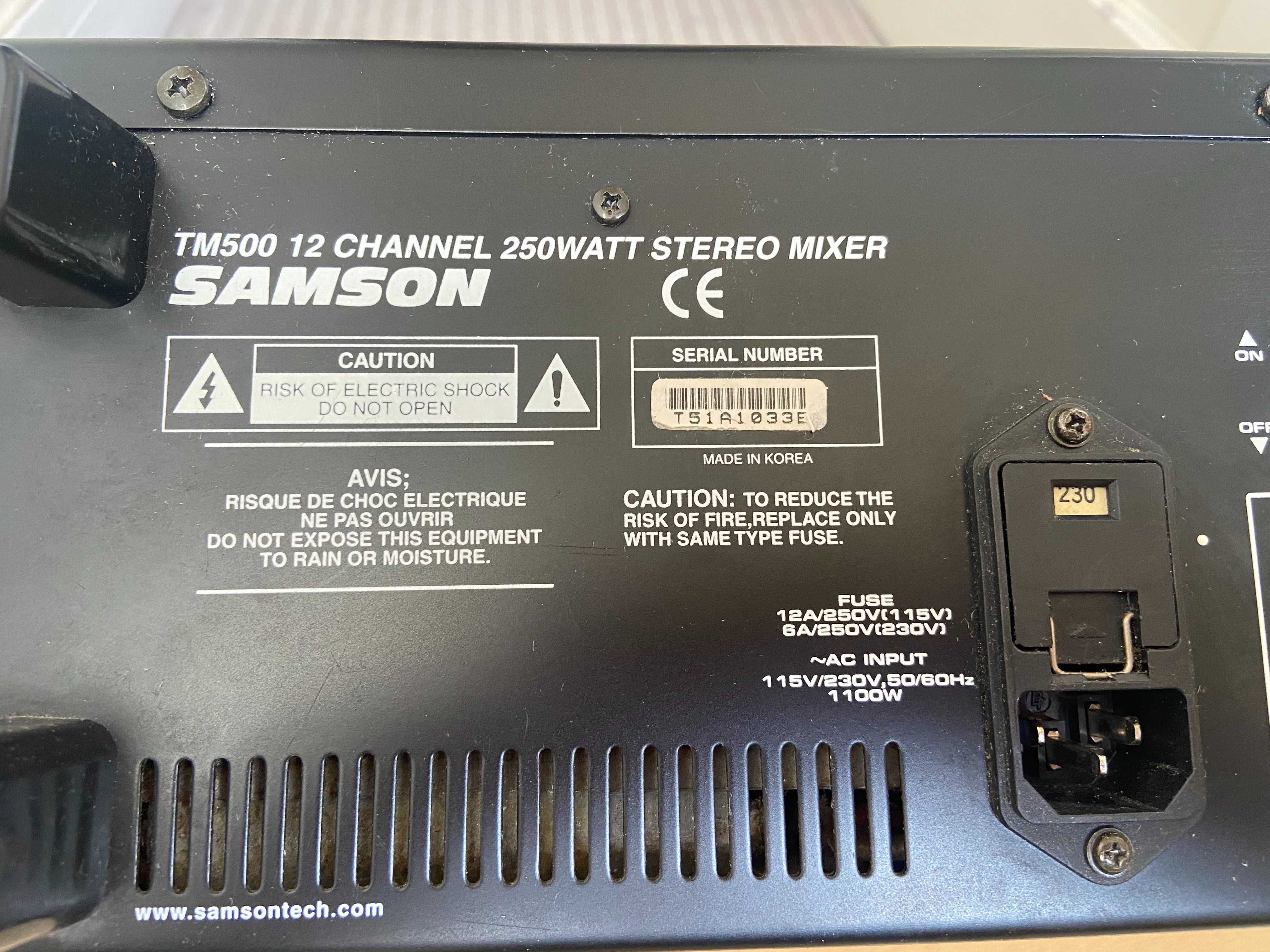 Samson TM500 mixer ze wzmacniaczem
