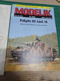 Model kartonowy czolgu pzkpfw III + wręgi