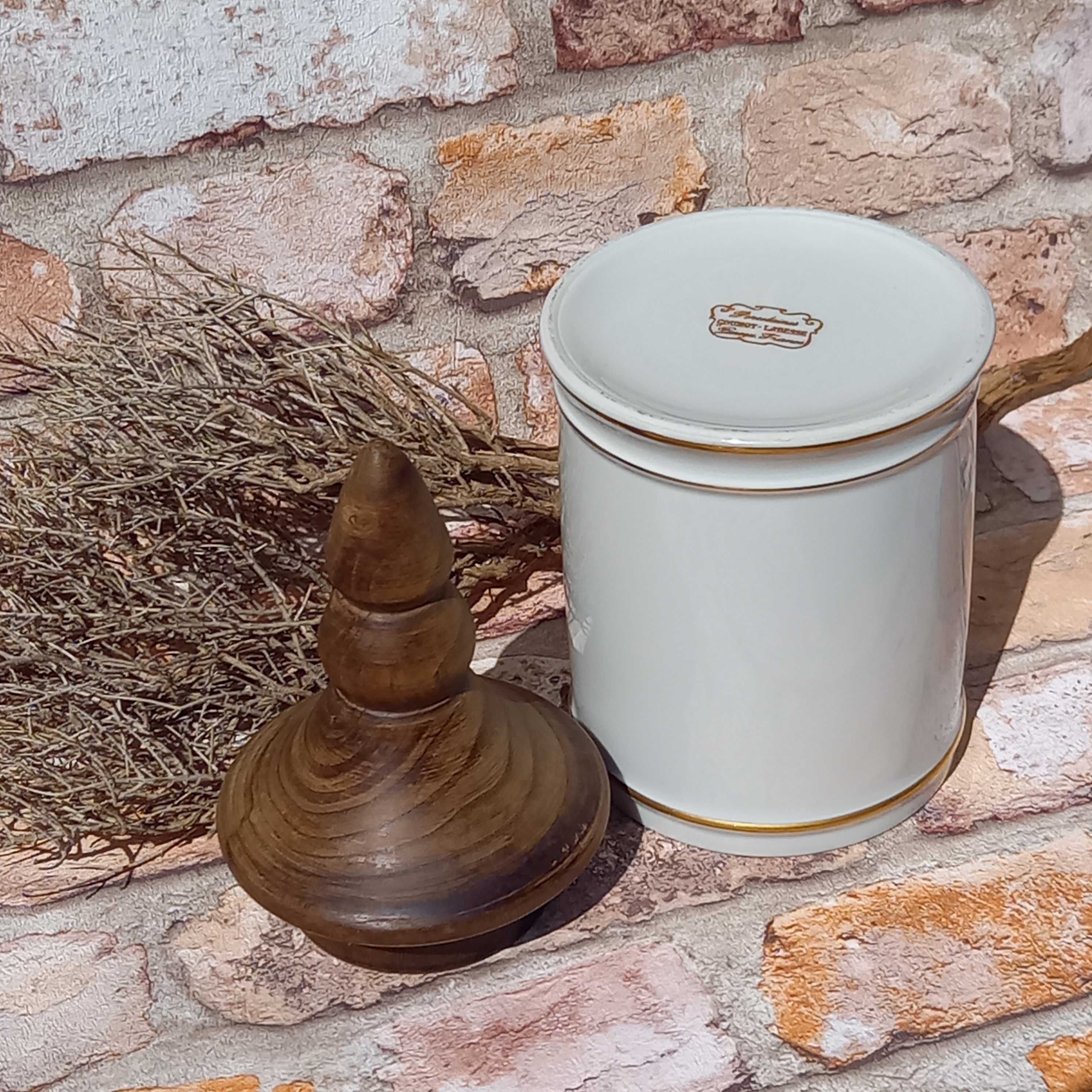 Porcelanowy pojemnik apteczny - sygnowany Limoges