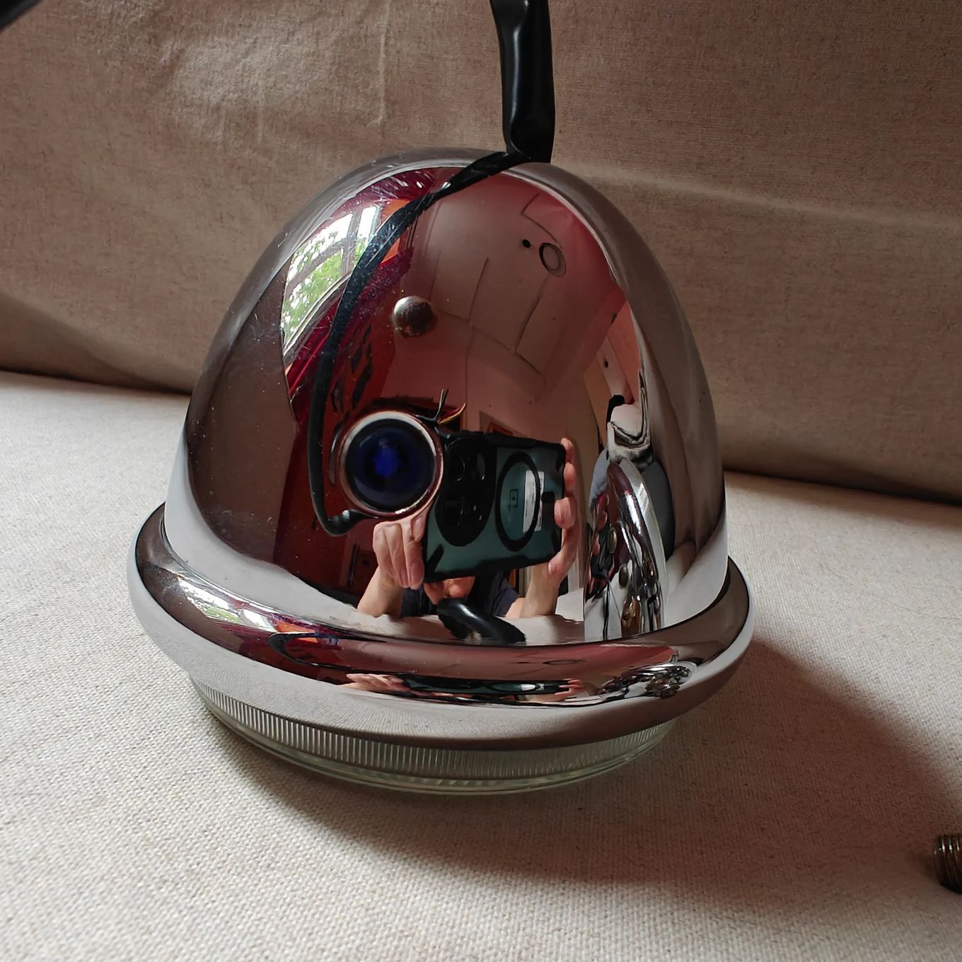 Lampa reflektor przedni chrom Harley Davidson chopper Niox W 105-3S
