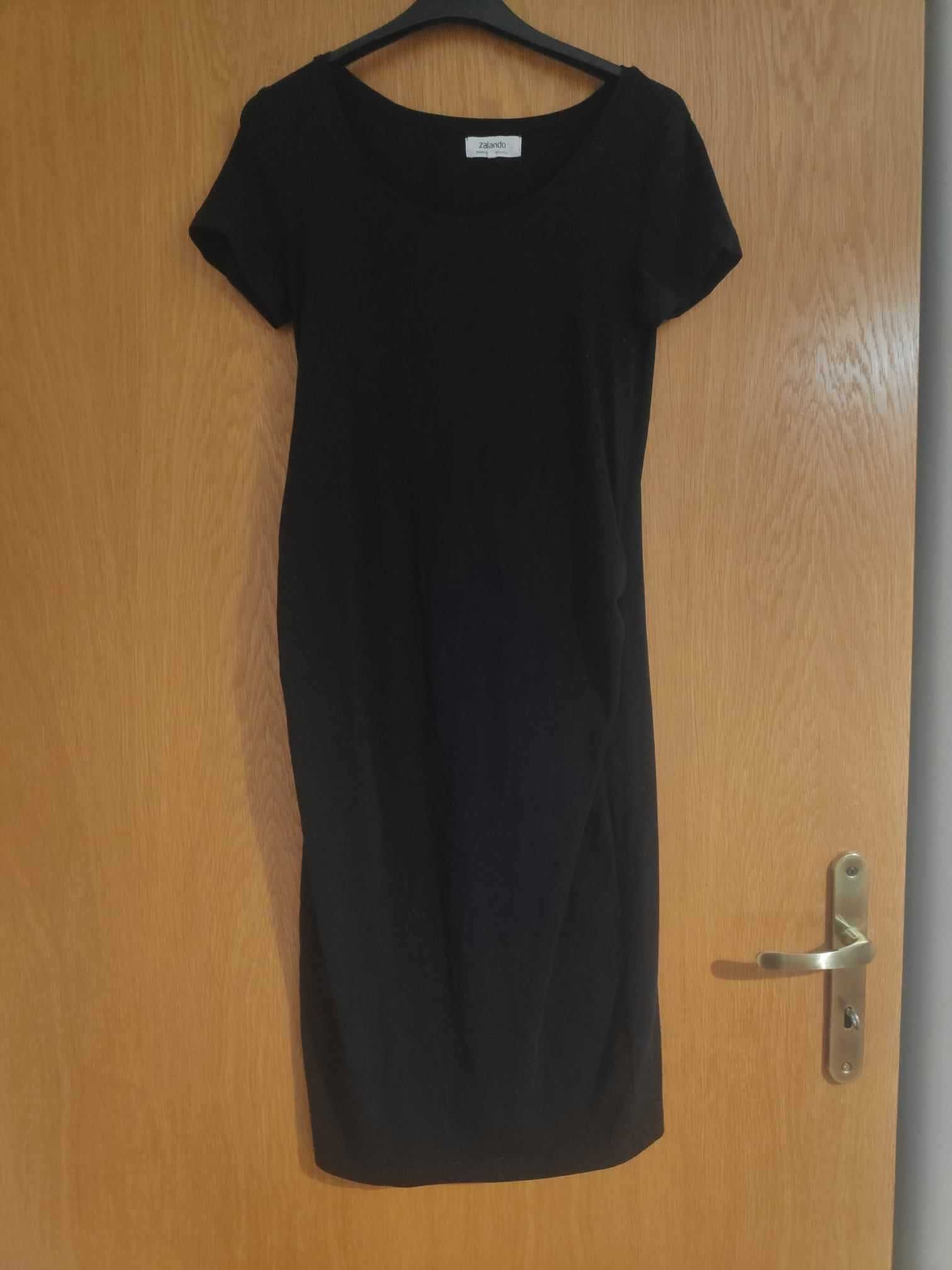 Czarna sukienka ciążowa Zalando maternity XS