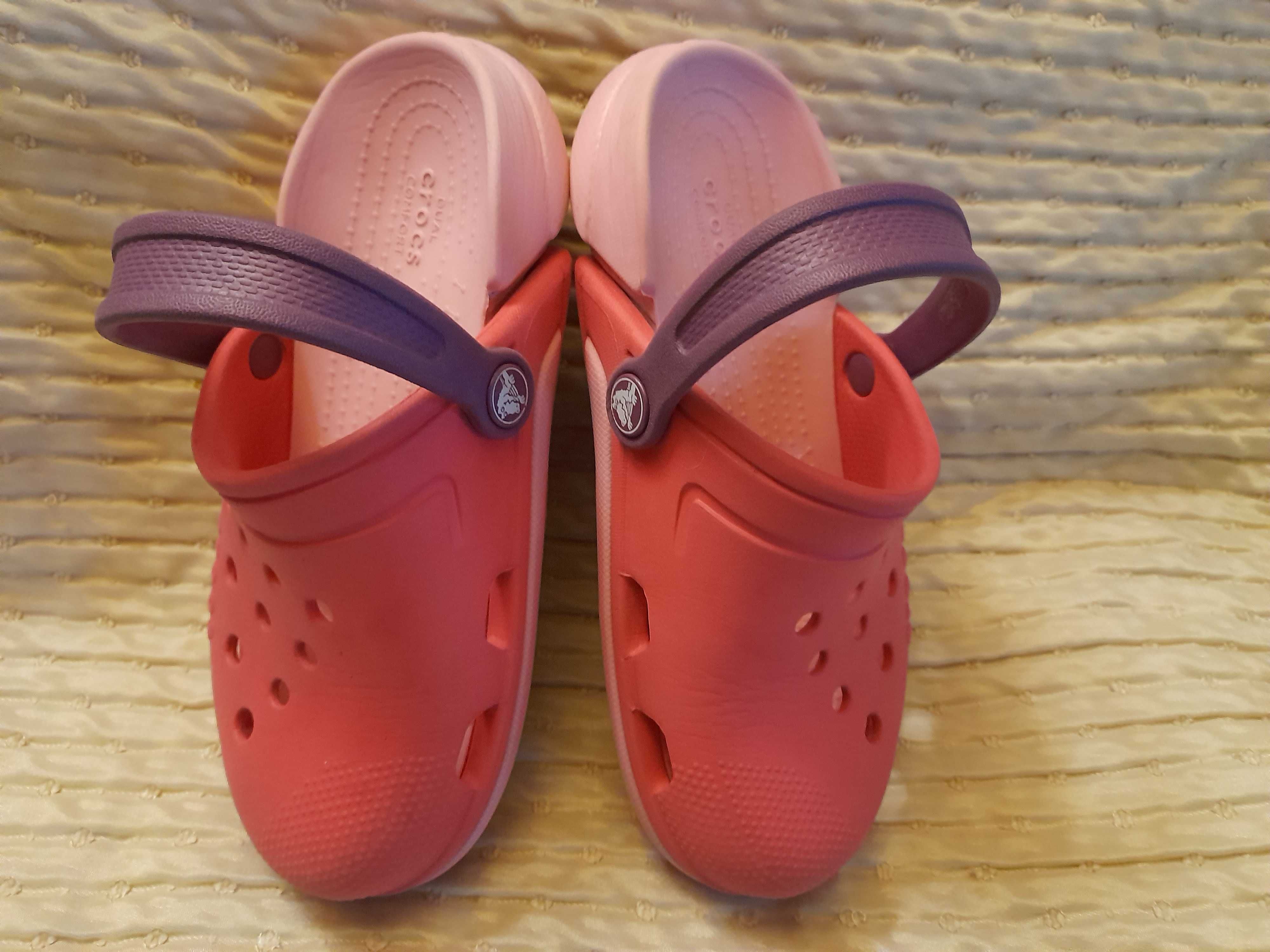 Crocs klapki chodaki sandalki r. J2 wkladka 22 cm rozowe lato