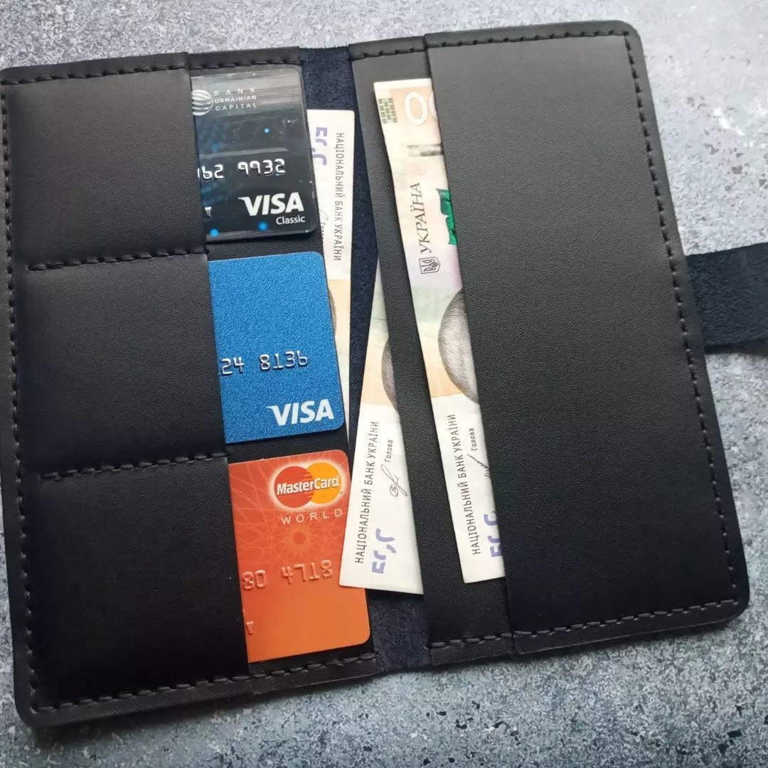 Шкіряний гаманець кошелек портмоне лонгер кожаный бумажник