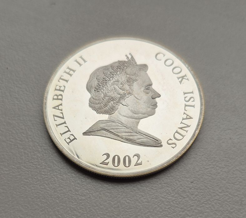 Колекційна монета Острови Кука 1 долар 2002 р.  Срібло 999 проба