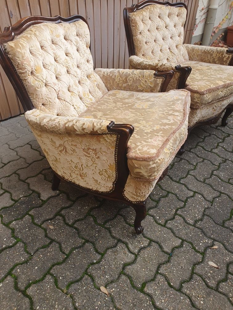 Zestaw wypoczynkowy Sofa + 2 fotele Barok/Antyk/Ludwikowski