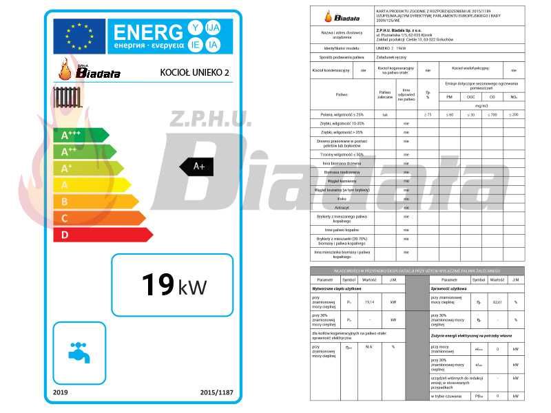Kocioł piec na DREWNO 5 klasa 19 kW