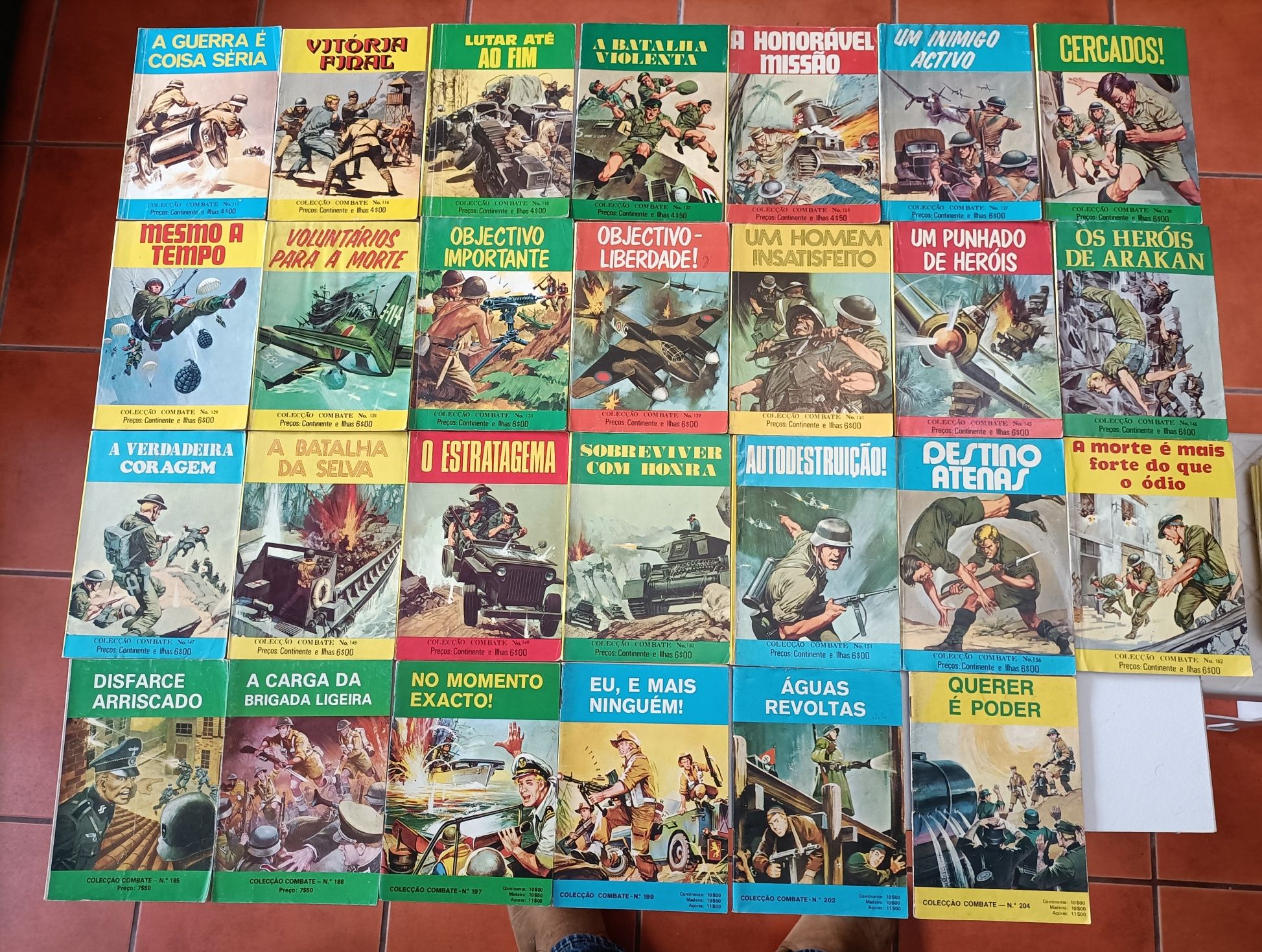 180 Livros Col. Combate, Apache e POP