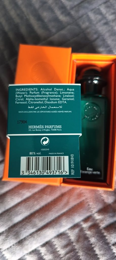 Hermes eau d'orange verte