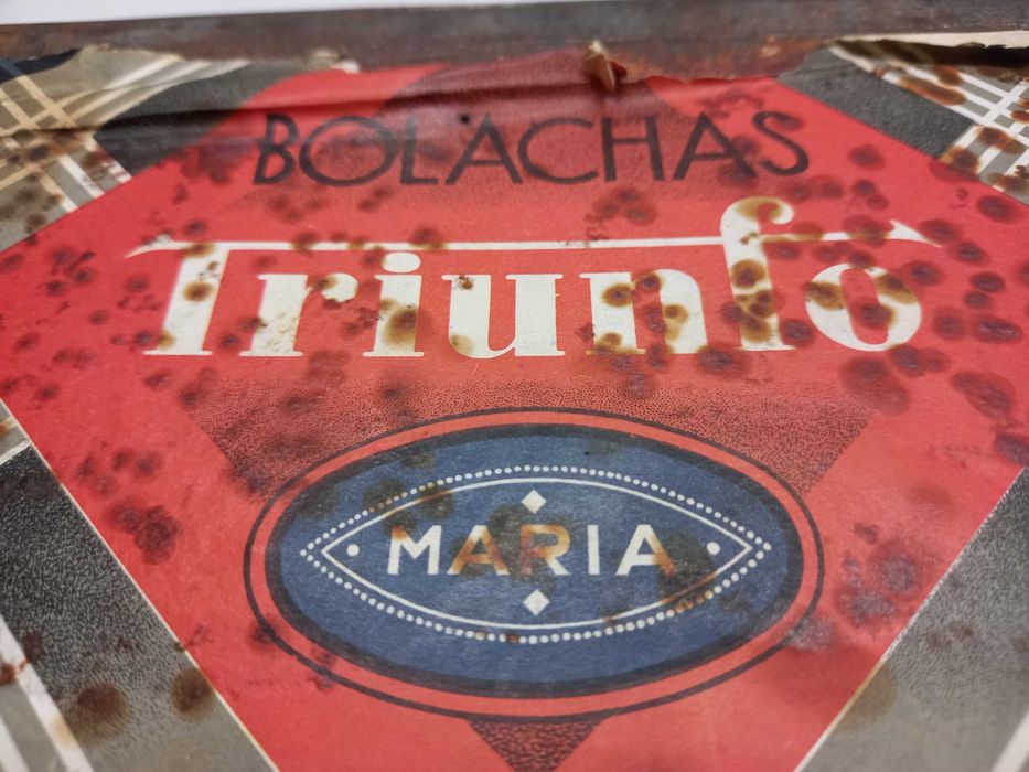 Lata antiga de bolachas Triunfo