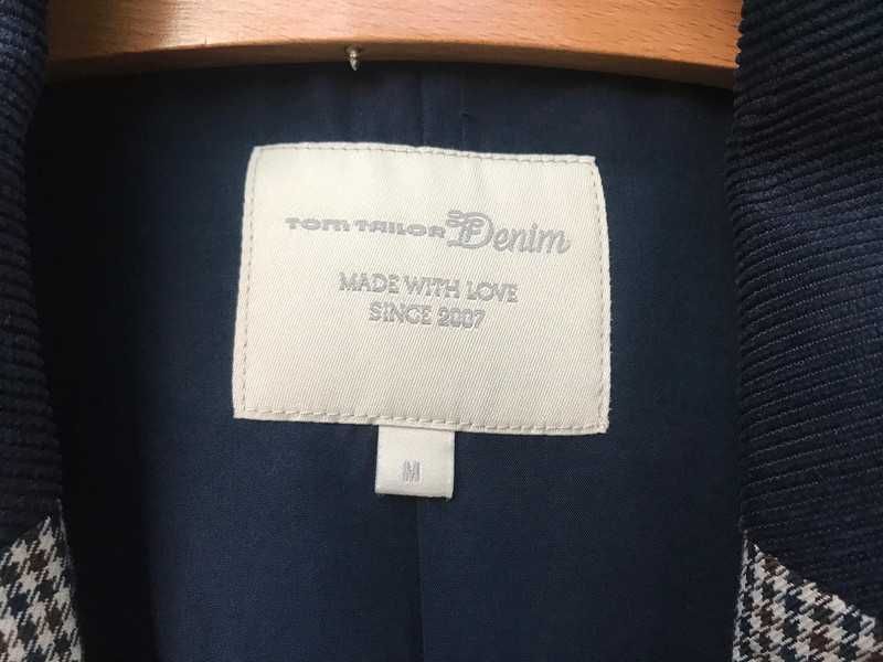 Marynarka w kratkę preppy casual M/L Tom Tailor Denim