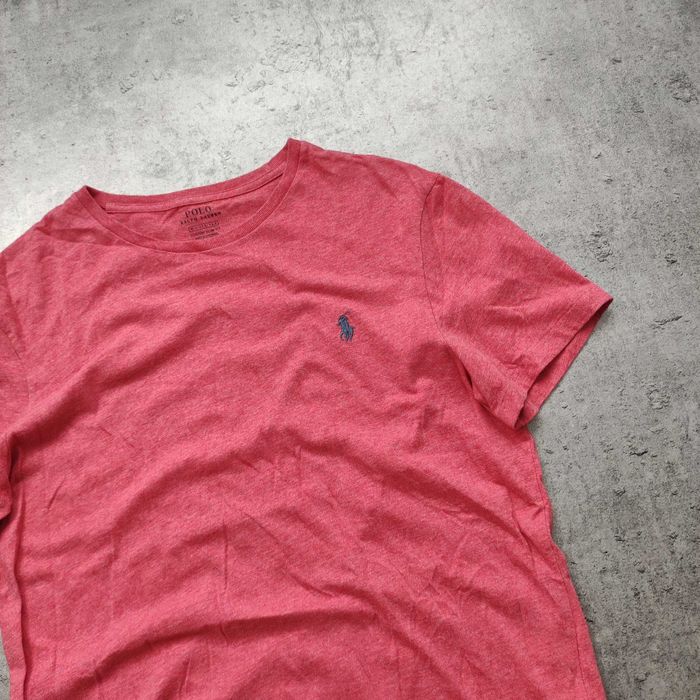 MĘSKA Koszulka PREMIUM Bawełna Elegancka Konik Ralph Lauren Różowa