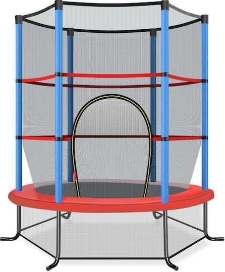 Trampolina dla dzieci z siatką i klapą 165 x 165 x 161 cm