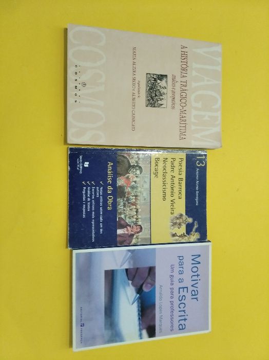 Livros de apoio à disciplina de Português, à escrita e literatura