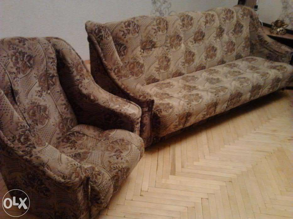 Комплект мягкой мебели: диван +2 кресла