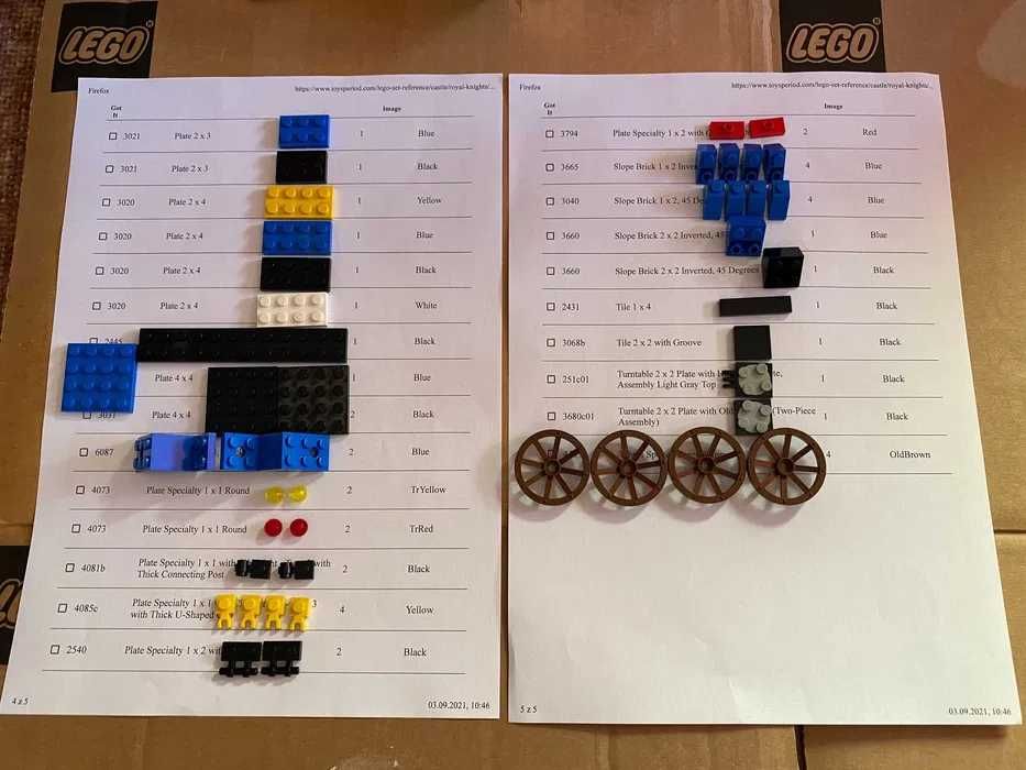 Lego 6044 Castle King's Carriage [cz. 2 - UNIKAT] 100% Komplet