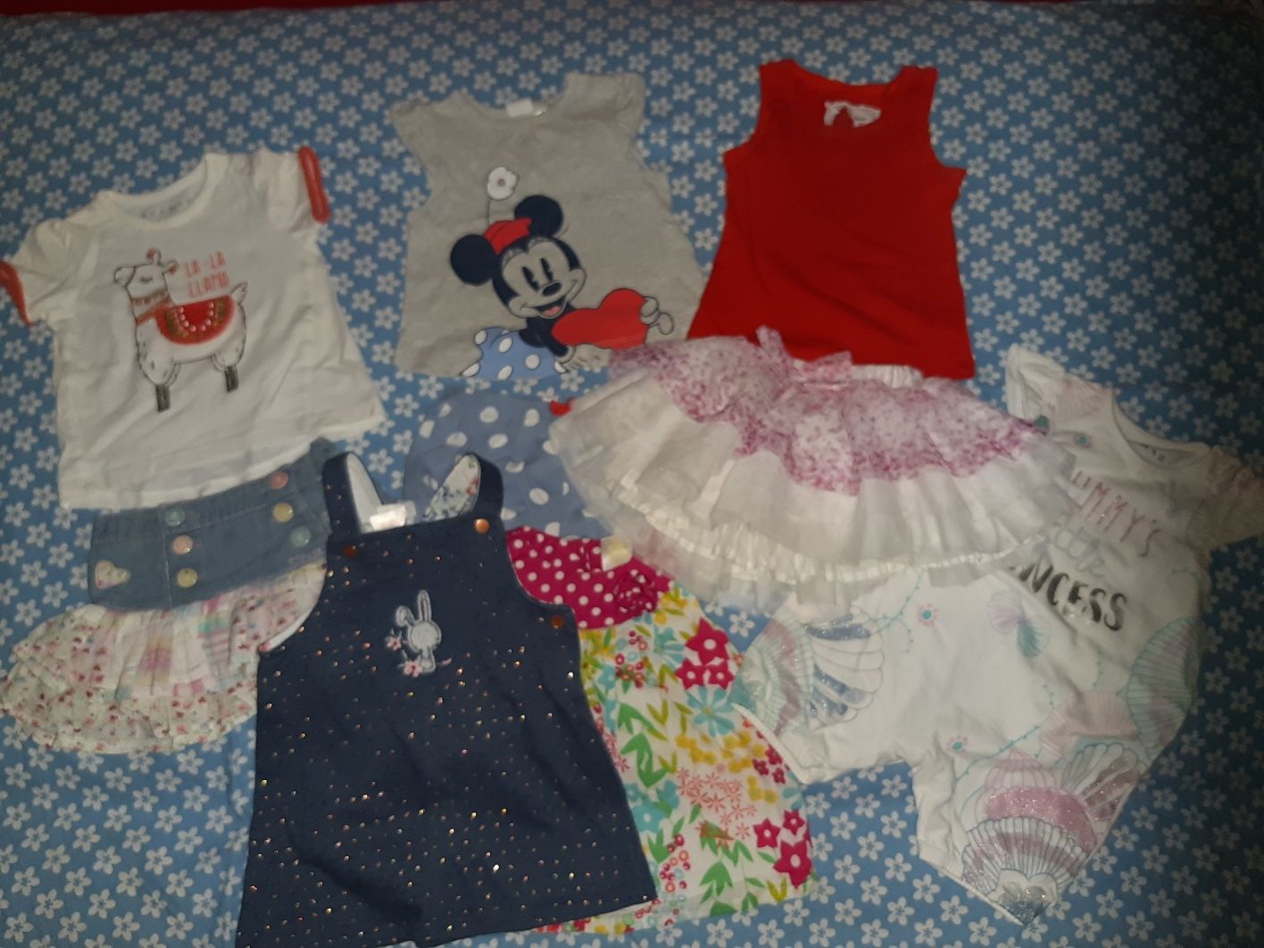 Koszulka spódniczka tu tu sukienka rampers minnie h&m Next 6-9 m