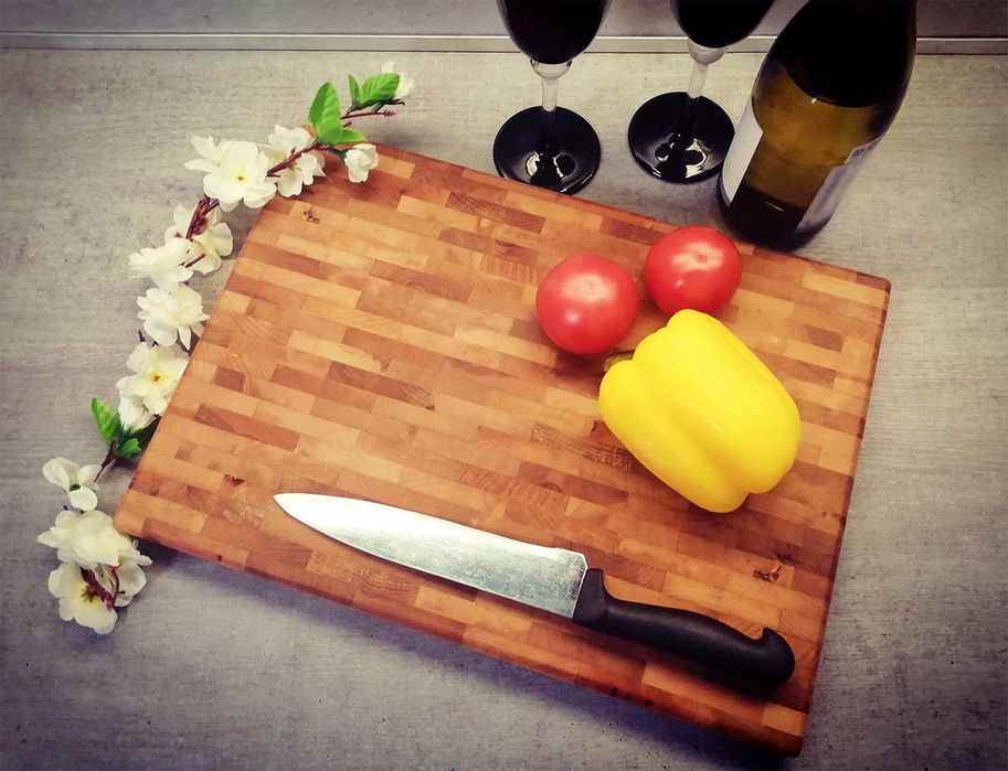 Olchowa deska do krojenia/serwowania | 42x29 | Sztorcowa | Endgrain