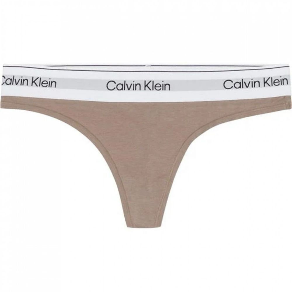 Трусы calvin klein modern cotton thong rich taupe