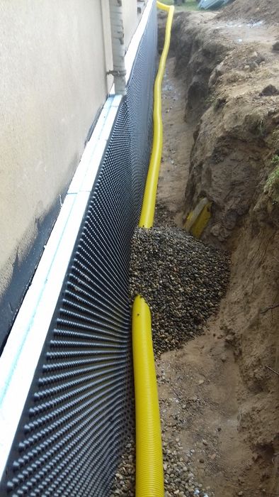 Drenaże fundamentów/Osuszanie ścian budynków, Kanalizacja, Brukarstwo