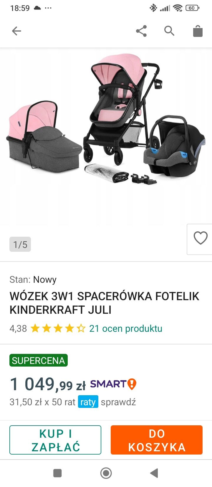 Sprzedam wózek 3w1