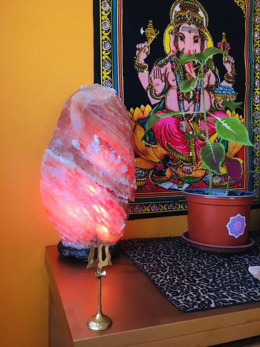 Candeeiro cristal de sal dos Himalaias