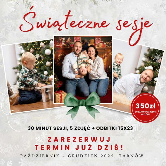 Sesja zdjęciowa świąteczna, fotograf Tarnów