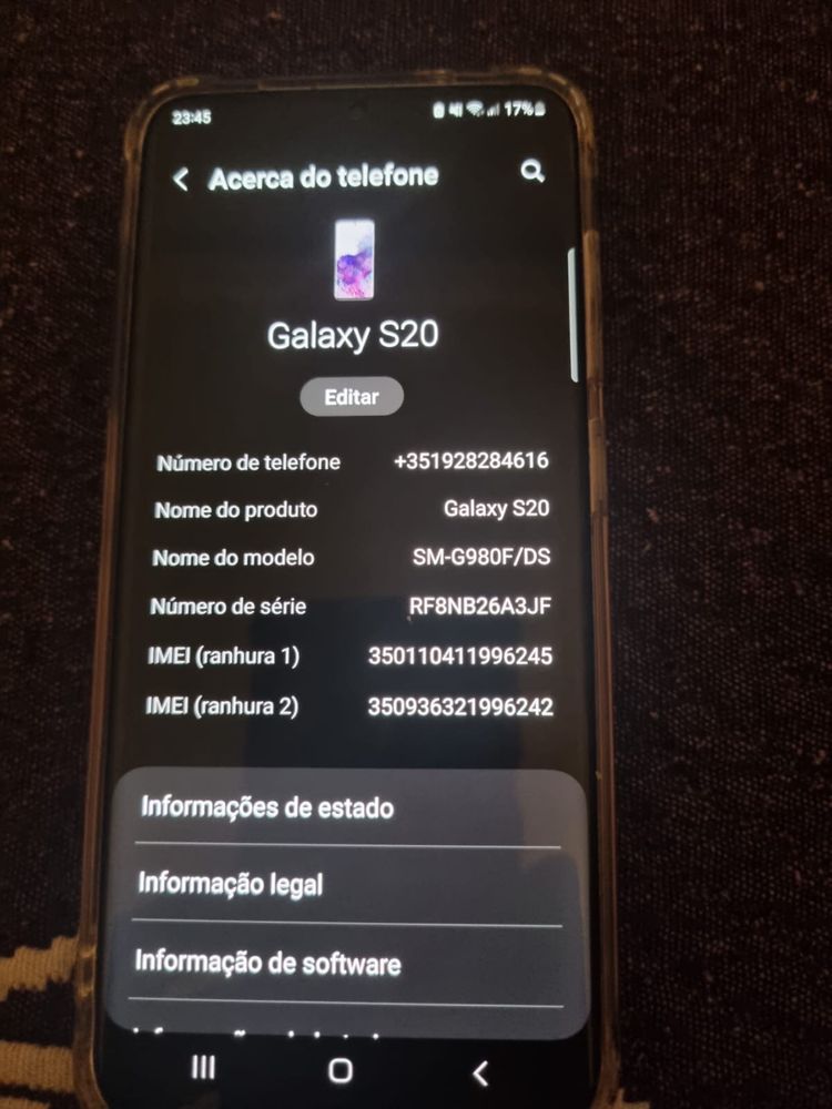 Samsung s20 bom estado