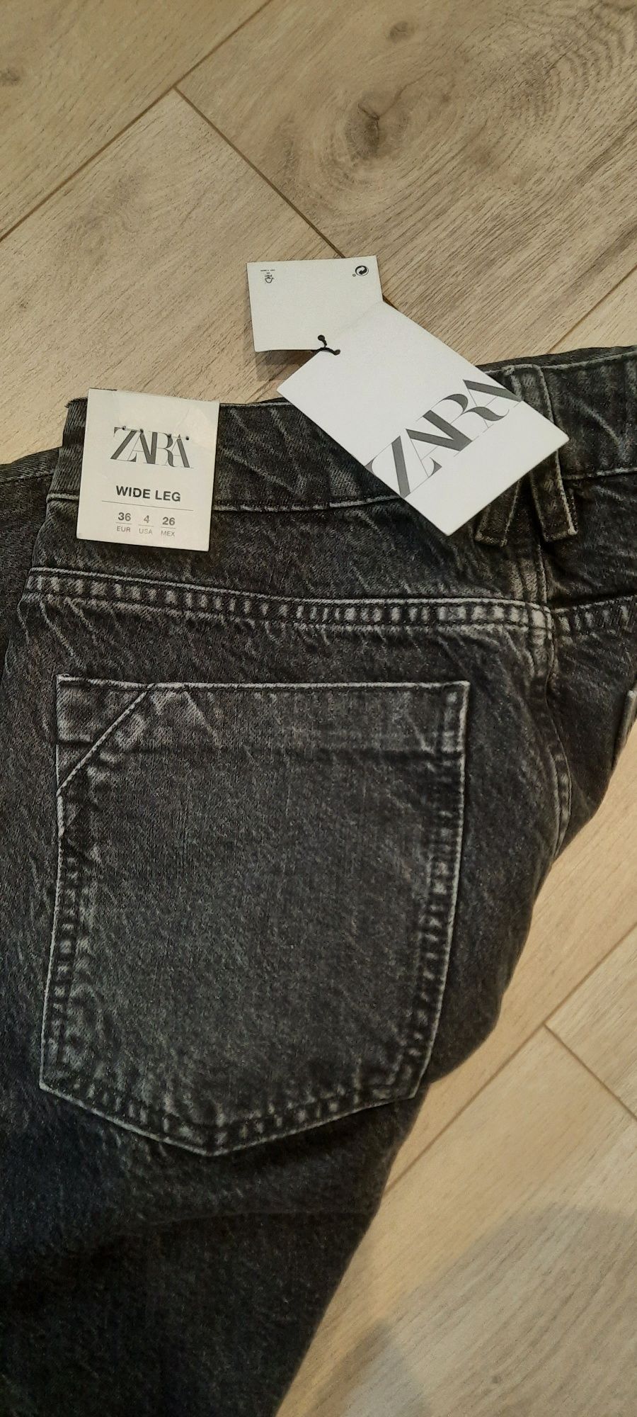 Spodnie damskie, jeans szare Zara rozm.  36/38 nowe z metką