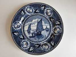 Porcelanowy talerz ozdobny ręcznie malowany, Holenderski