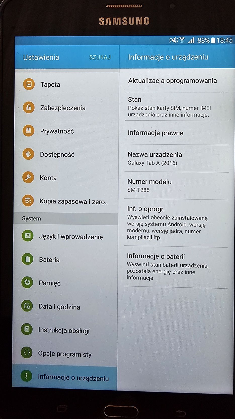 Samsung Galaxy Tab A6 SM-T285
