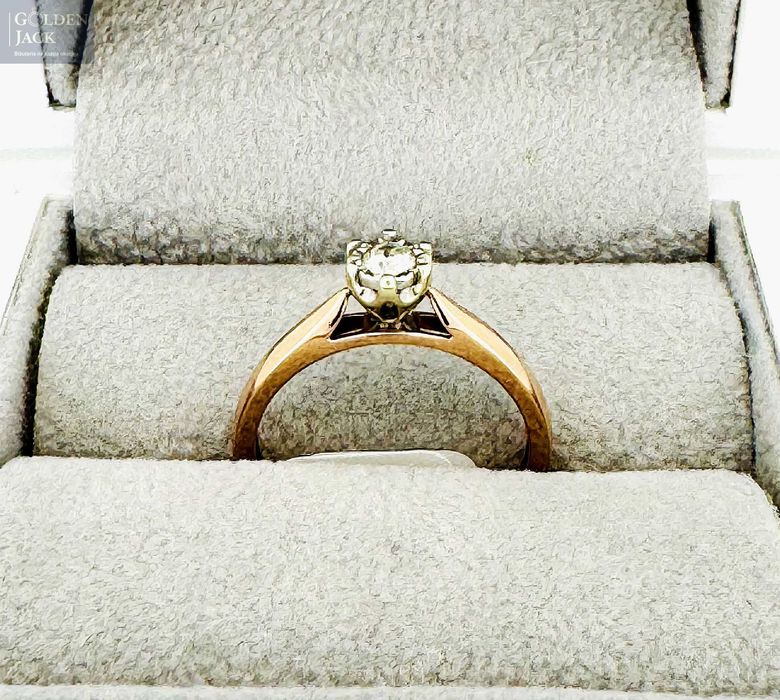 Złoty pierścionek z brylantem Apart złoto pr. 585 waga 1,91 g roz. 10