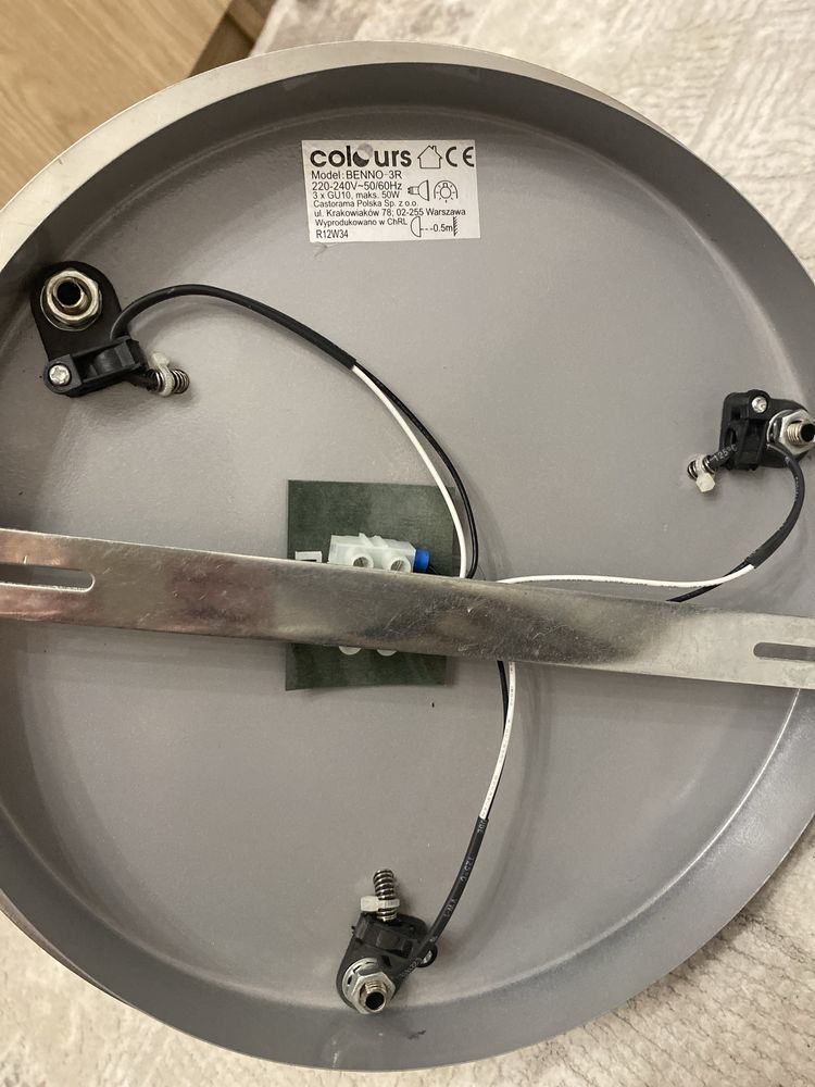 Lampa halogenowa z kinkietem komplet