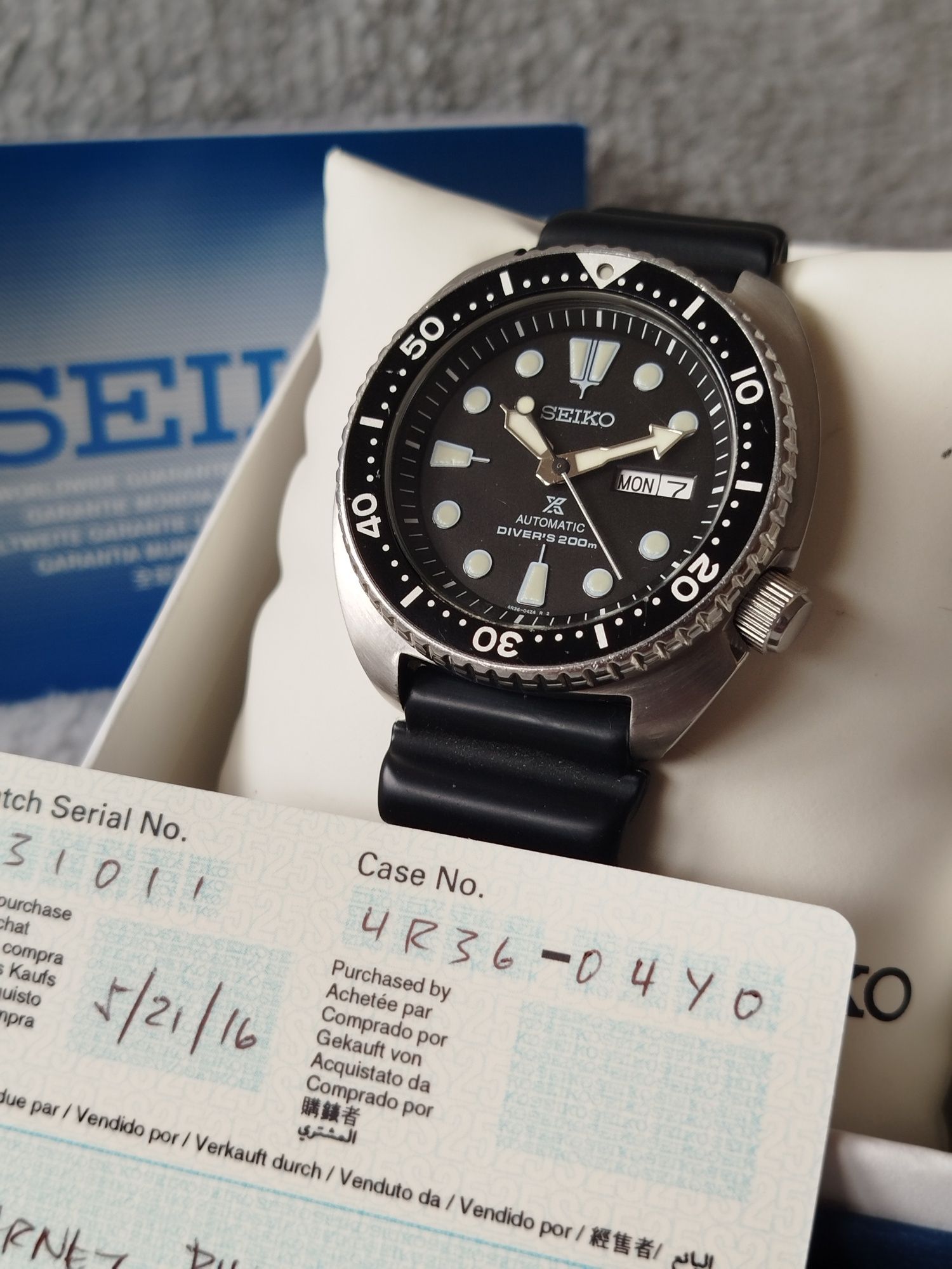 Zegarek Seiko Prospex SRP777K1 Scuba Diver's 4R36-04Y0 srebrny czarny
