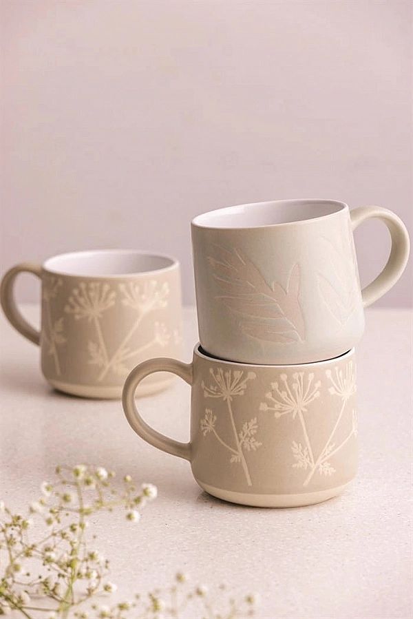 Kubek 0,4l. szary Olive Leaf Botanical / Mason Cash