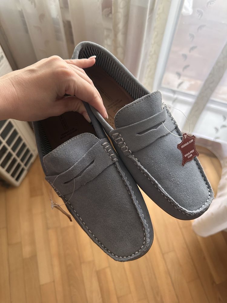 Шкіряні чоловічі мокасини dessus cuir