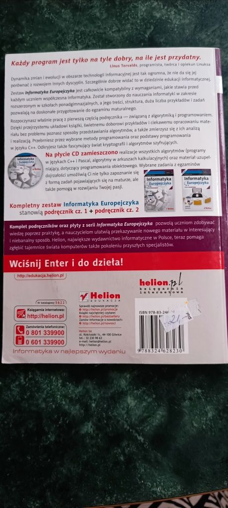 Informatyka Europejczyka część 1,zakres rozszerzony.