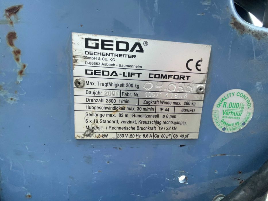 Winda drabina dekarska Geda Lift Comfort 12-22m wciągarka wyciąg Nr.13