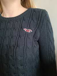 Sweter granatowy Hollister