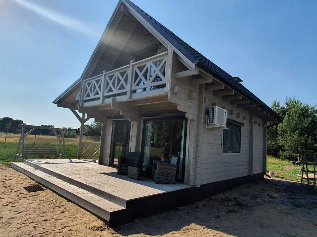 dom drewniany z bala 70m2 MAJORKA - KLMATYCZNE DOMKI