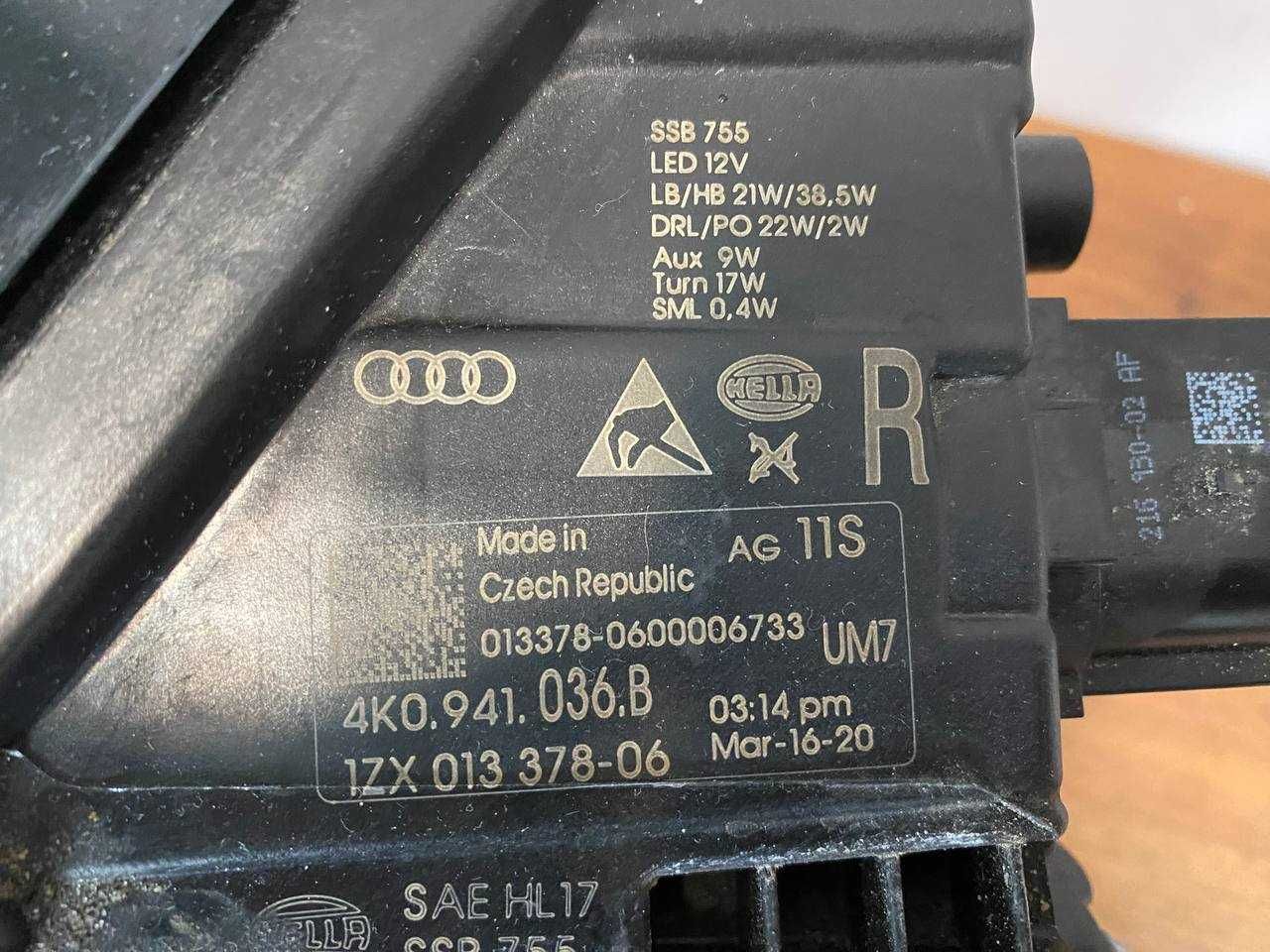 Фара фари оптика Audi A6 C8 HD matrix  Ауди А6 С8 матрикс USA
