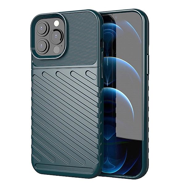 Etui Thunder Case Elastyczne Pancerne do iPhone 13 Pro Max zielony