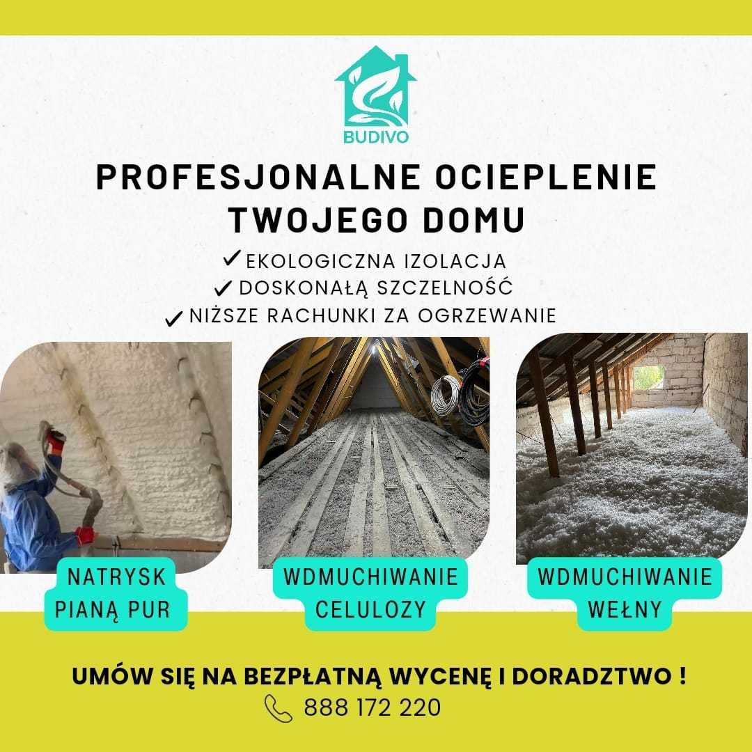 Pianka PUR i Celuloza–Skuteczne ocieplenie poddasza, ocieplanie stropu