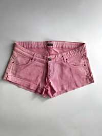Krótkie różowe jeansowe szorty damskie, Calzedonia M/38
