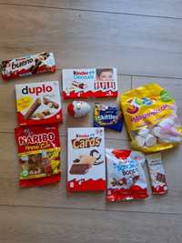 Słodycze (kinder, duplo, haribo)