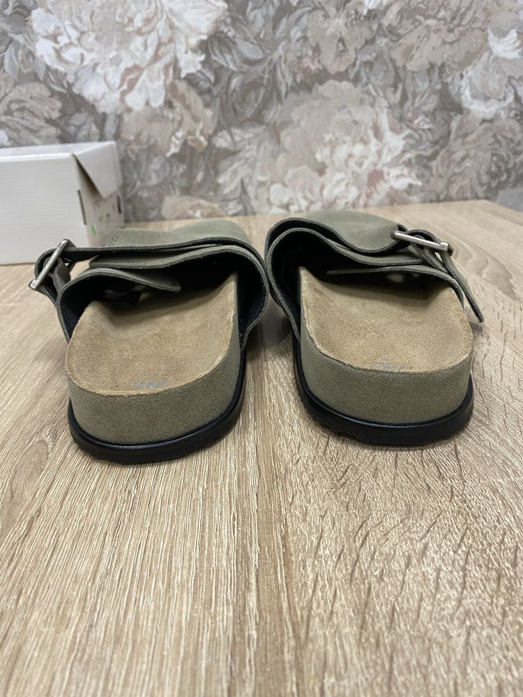 Zara сабо мюлі сандалі шльопки замшеві
