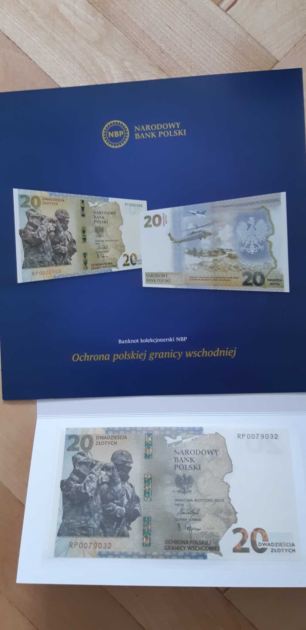 Banknot 2022 - 20 zł Ochrona polskiej granicy wschodniej