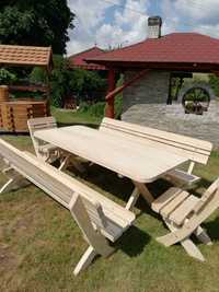 Meble ogrodowe stół 2 ławki 2 krzesła