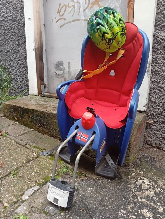 fotelik na rower Hamax używany + kask