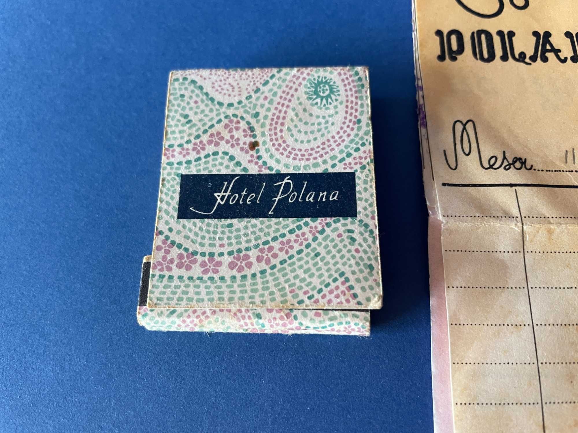 Hotel Polana, Moçambique - Nota de Despesa e Carteira de Fósforos